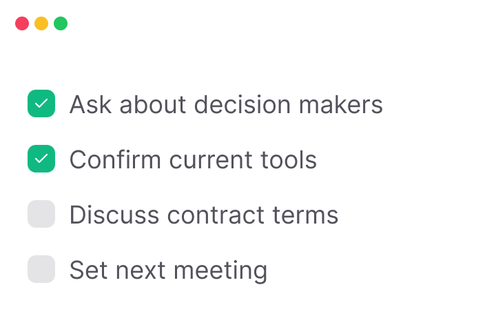 Checklist